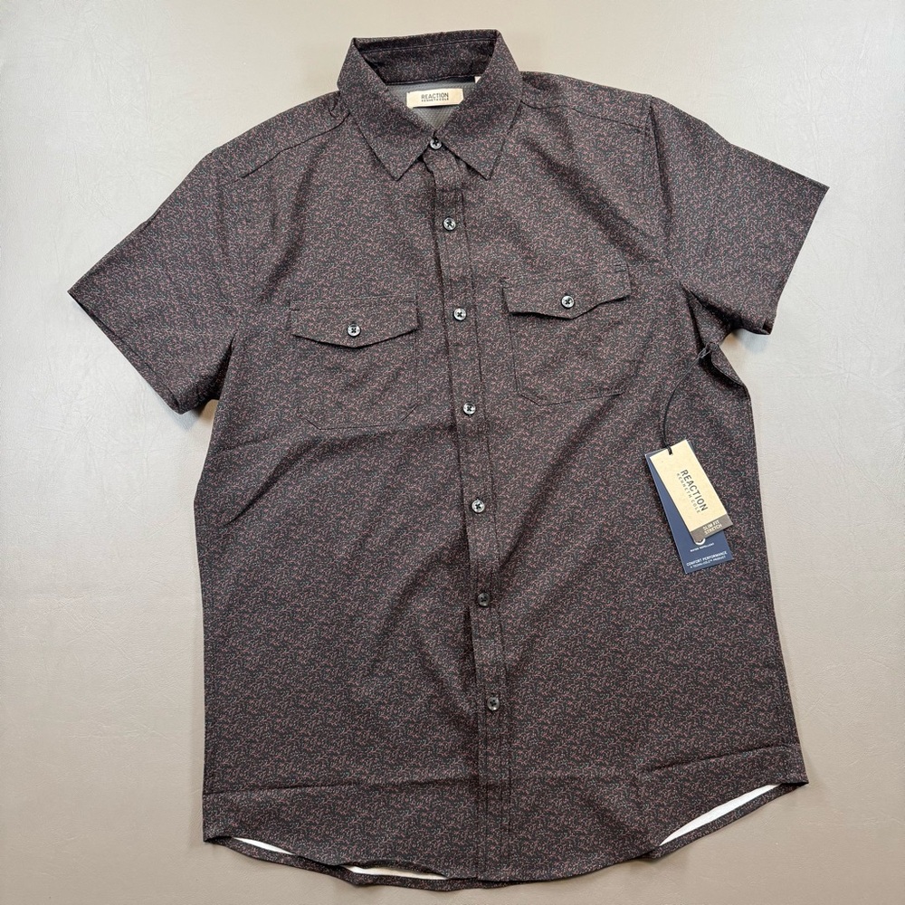 Kenneth Cole Reaction Slim Fit Stretch Water Repellent Button-Up Shirt S